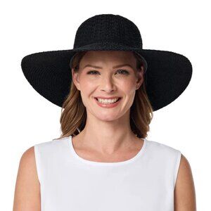 Coolibar Perla Packable Wide Brim Hat Black OS